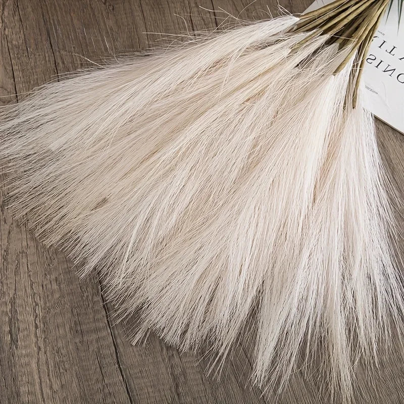 10pcs Faux Pampas Grass Decor Tall Vase Fillers, Boho Rustic Farmhouse Home Decor.