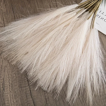 10pcs Faux Pampas Grass Decor Tall Vase Fillers, Boho Rustic Farmhouse Home Decor.