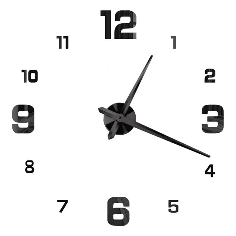 Large 3D Wall Clock Luminous Classic Wall DIY Digital Wall Stickers
