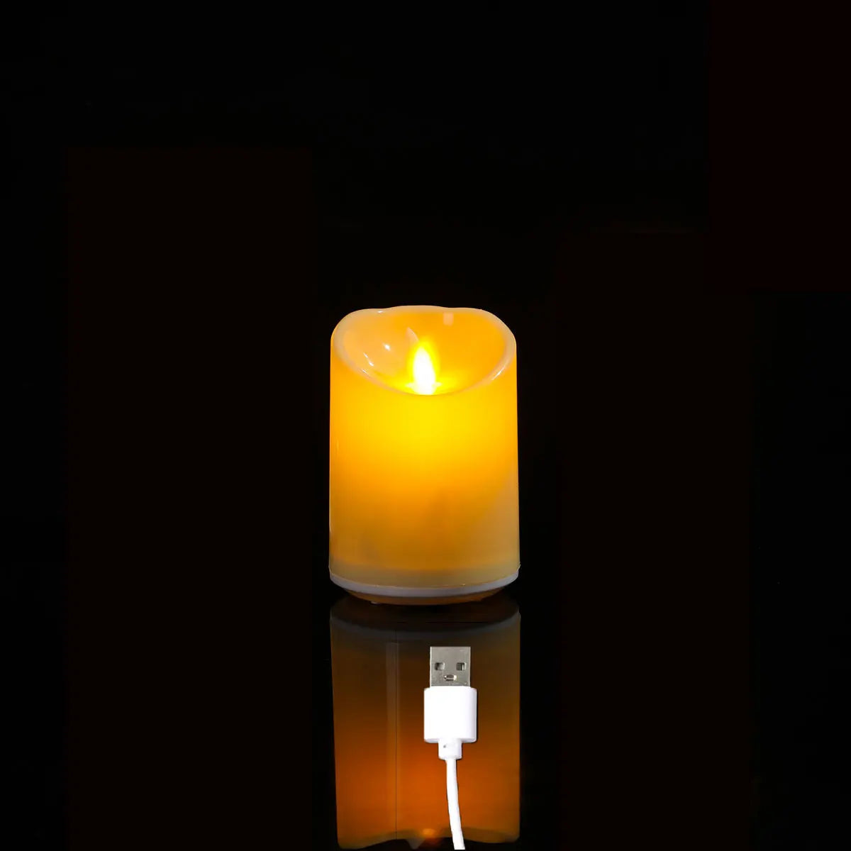 Flameless LED Rechargeable Candles with Dancing Flame Pillar Candles