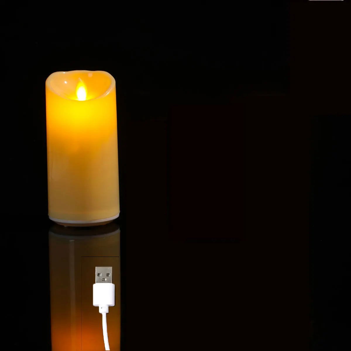 Flameless LED Rechargeable Candles with Dancing Flame Pillar Candles