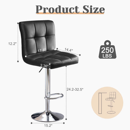 Leather Bar Stools Set