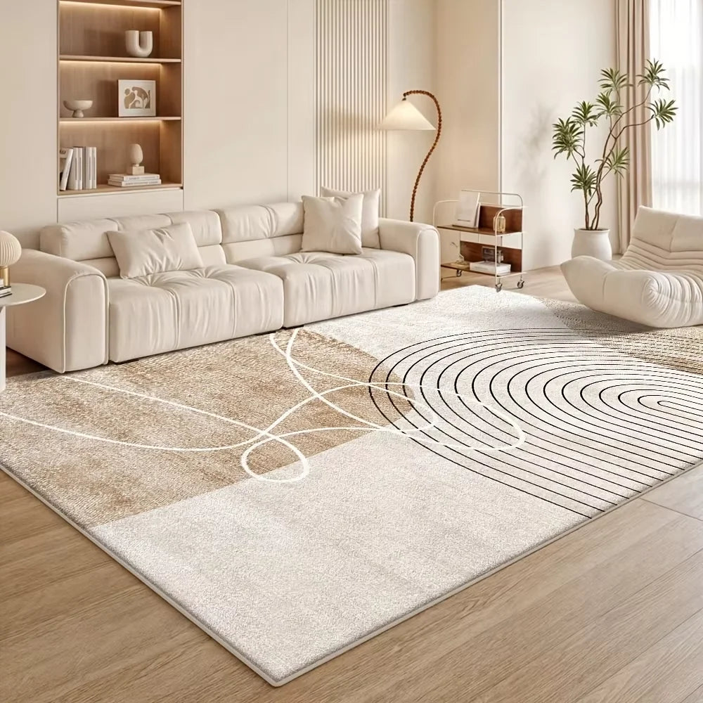 Flannel Carpet Modern Light Luxury Living Room Large Rug Non-Slip Washable