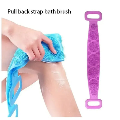 Body Sponge Silicone Back Scrubber Rubbing Back Peeling Massage Shower