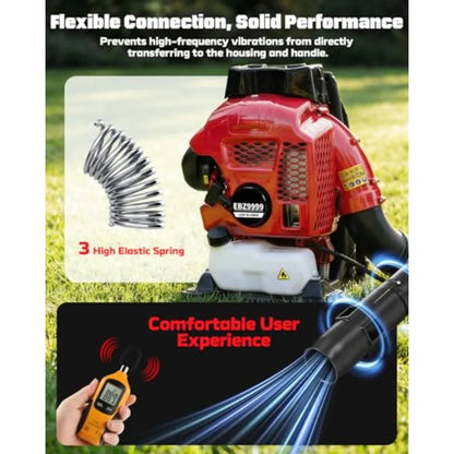80CC Gas Backpack Leaf Blower with 2-Stroke Engine Heavy-Duty Leaf Blower