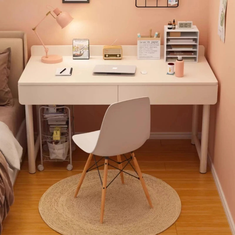 Home Storage Office Desk Minimalist White Standing Gaming Study Office