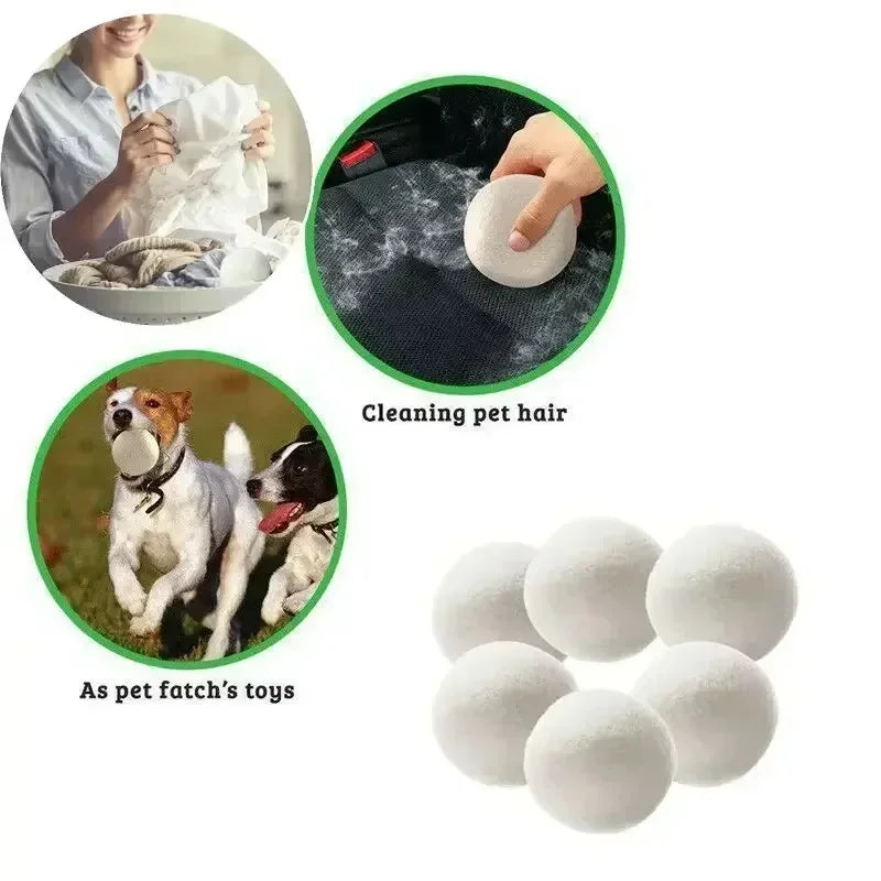 Wool Dryer Balls Handmad Reusable Natural Fabric Softener Reduce Wrinkles and Decrease Drying Time