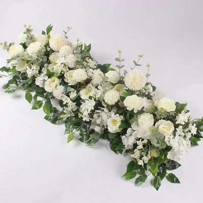 Luxury White Rose Artificial Flower Table Centerpiece Flowers