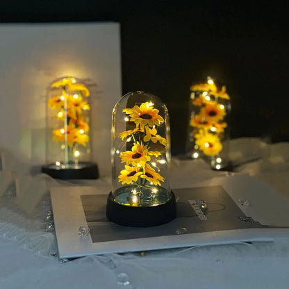 Artificial Sunflower Plastic Set Eternal Flower Can Light Up