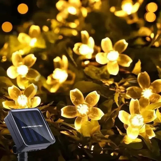 Solar String Sakura Lights 20/50/100/200LEDS Outdoor Waterproof Festival Garden Decorative Lights