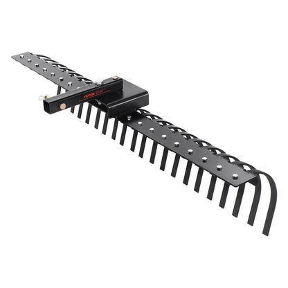 Tow Behind Landscape Rake, Tow Dethatched With 21 Steel Coil Tines, Lawn Attaches Toolbars And 3-point