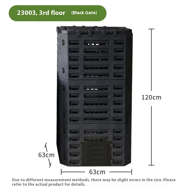 Courtyard Composting 300L Bin Garden Large Capacity Fermentation Tank Box Outdoor Tipping Bucket Barrel