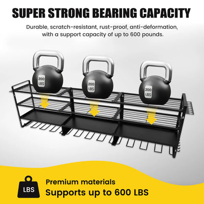 Drill Bit Tool Storage Rack Heavy-Duty Large Organize 600 lb Wall-Mounted