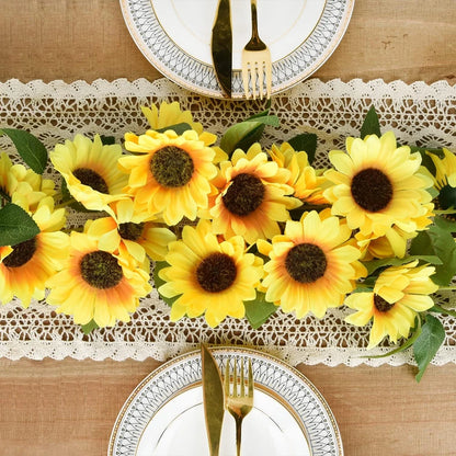 1/3PCS Artificial Flowers Sunflowers Vine Hanging Flowers Wall Festival Rattan Garland