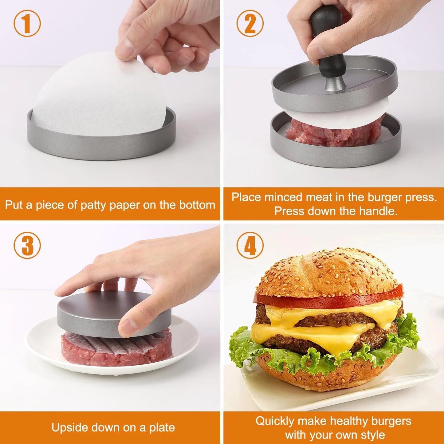Burger Press Hamburger Maker BBQ Grill.