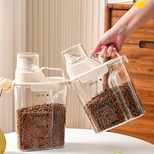 Pet Dog Sealed Food Storage Bucket Vacuum Preservation Tank for Pet Food Storage Organizer
