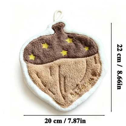 Creative Hand Towel Super Absorbent Towel Hanging Cleaning Cloth Bathroom Kitchen Accessories