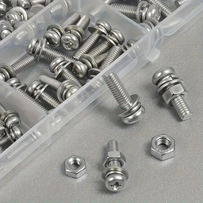Hex Nuts and Bolt Set - 320 pieces/120 pieces, durable M2 - M5 metric size, universal hardware kit