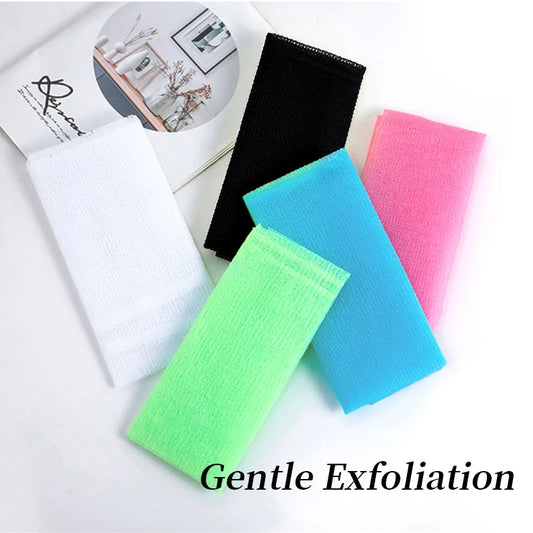 5 Pcs Extra Long Exfoliating Bath Towels, Soft Nylon Body Scrubber Shower Towels.