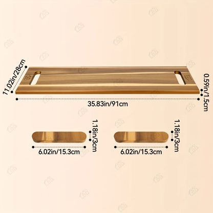 Extra Large Acacia Wood Charcuterie Board & Cutting Board with Handles – 36 x 12 Inch