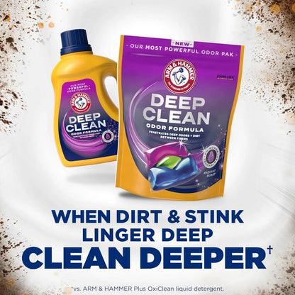 Deep Clean Odor Formula Laundry Detergent Power Paks, 32 Count - Fresh & Effective