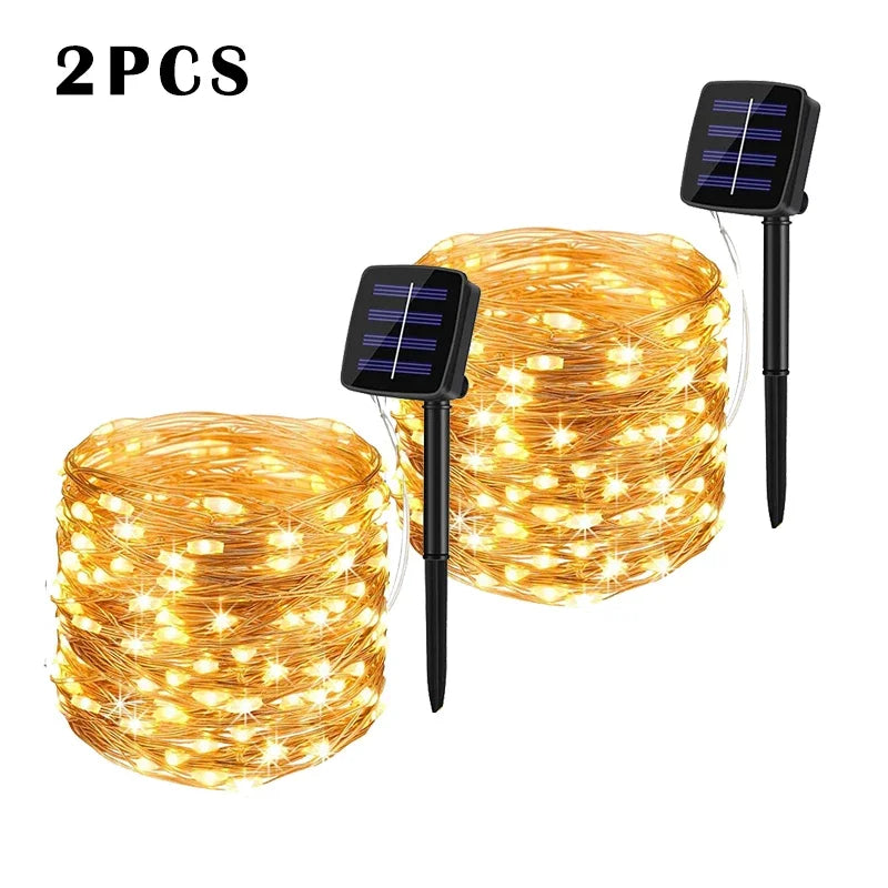 Solar LED Light Outdoor Garden Fairy Light String Led Twinkle Waterproof Light