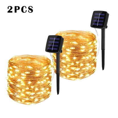 Solar LED Light Outdoor Garden Fairy Light String Led Twinkle Waterproof Light
