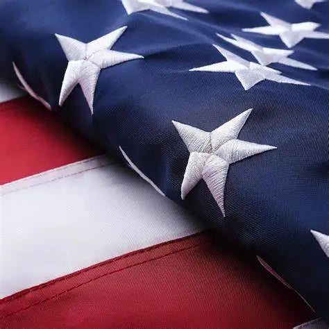Heavy Duty US 3x5 Feet Waterproof Nylon Embroidered Stars Stripes USA American Flag Embroidery