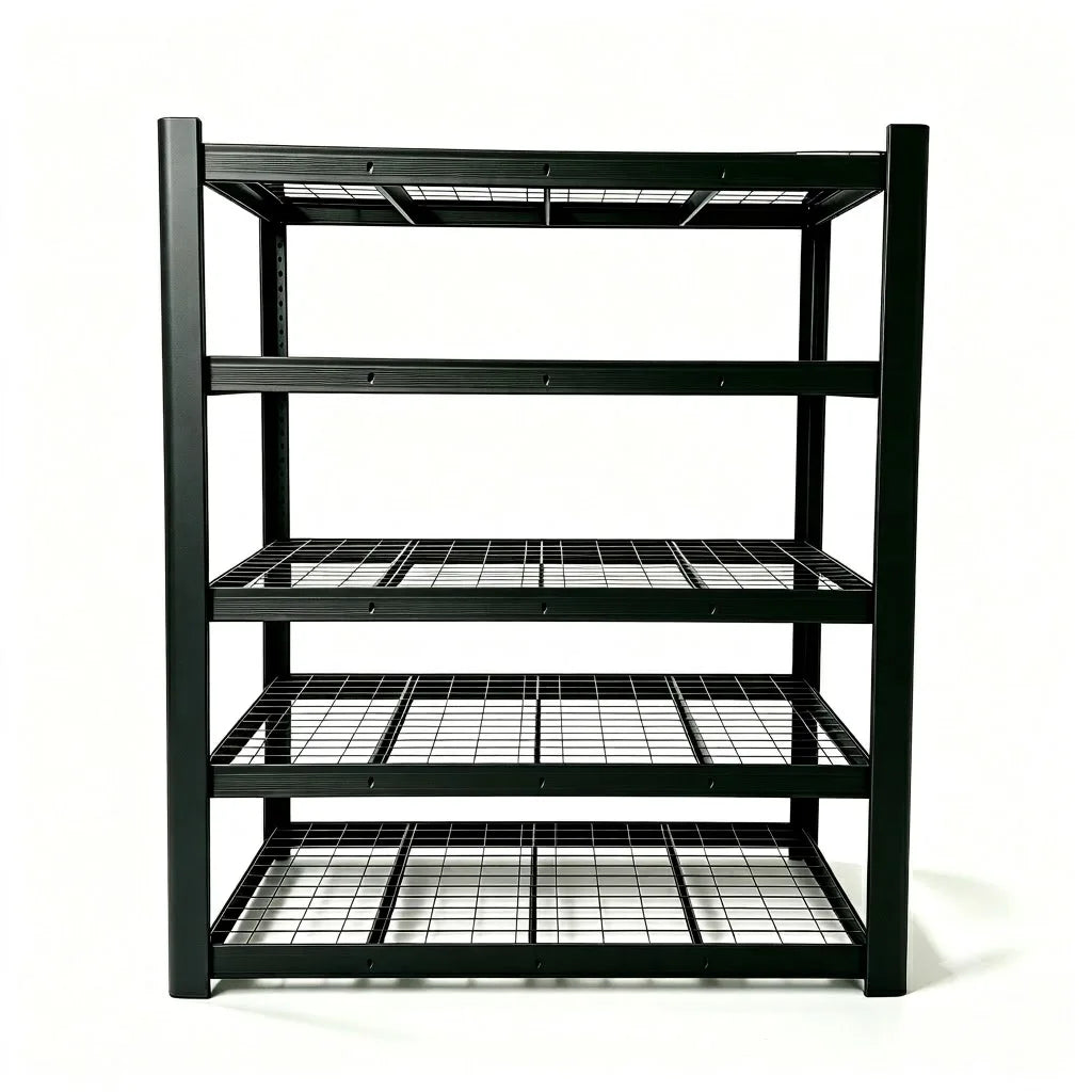 Steel Heavy Duty Garage Organizer Rack, Adjustable Height Metal Shelving for Garage Basement Workshop, Home Tool Storage
