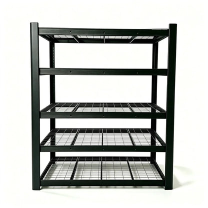 Steel Heavy Duty Garage Organizer Rack, Adjustable Height Metal Shelving for Garage Basement Workshop, Home Tool Storage