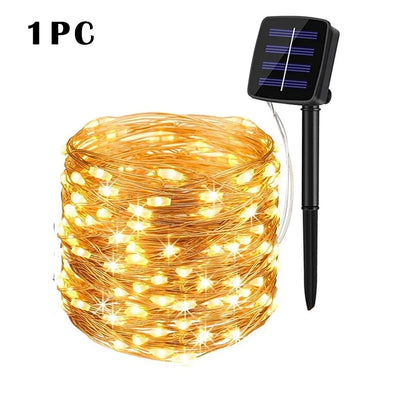 Solar LED Light Outdoor Garden Fairy Light String Led Twinkle Waterproof Light
