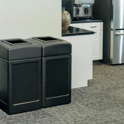 Open-Top Indoor/Outdoor Square 42 Gallon Large Waste Trash Container Bin