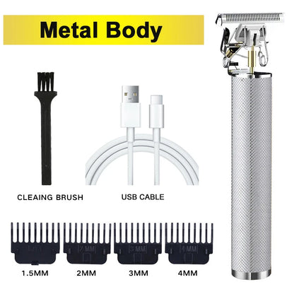 Hair Clippers for Men Professional Zero Gapped T-Blade Trimmer Cordless Rechargeable Edgers Clippers Electric Beard