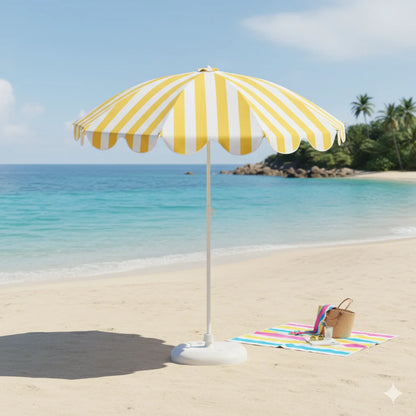 Adjustable Height UPF50+ UV Protection Beach Sun Umbrella (Base Not Included)