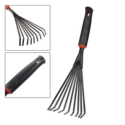 Garden Leaf Rake Hay Deciduous Farming Rake 9 Tooth Small Garden Rake Gardening