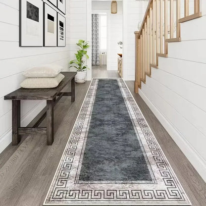 VIKAMA Minimalist Geometric Rug Non-Slip and Stain-Resistant Entrance