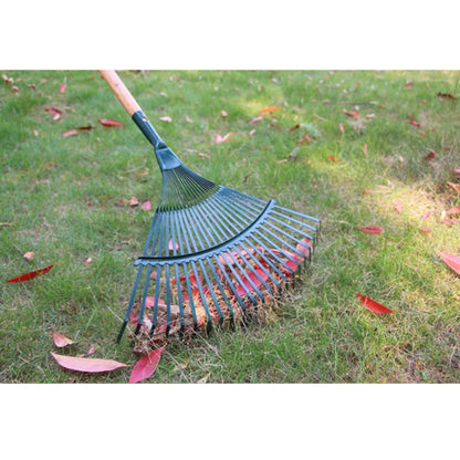 1Pc Garden Leaf Rake Grass Farming Rake Durable Iron Potting 22-tooth Garden Rake for Gardeners and Landscapers