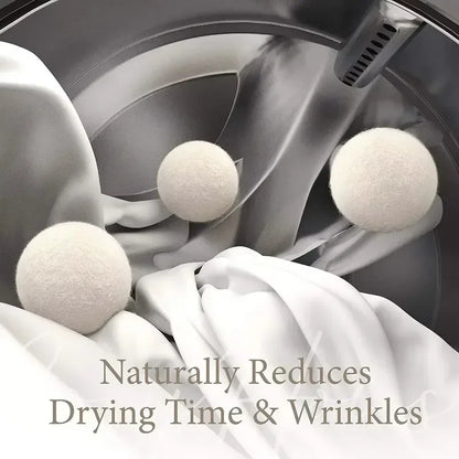 Wool Dryer Balls Handmad Reusable Natural Fabric Softener Reduce Wrinkles and Decrease Drying Time