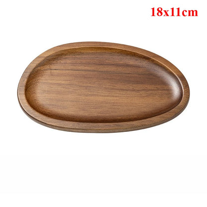 Creative Wooden Serving Tray - Multi-Functional Coffee Coaster & Plate,