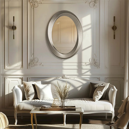 Antique Baroque Gold Oval Beveled Framed Wall Mirror Decorative Accent for Living Room Bedroom Entryway Decor