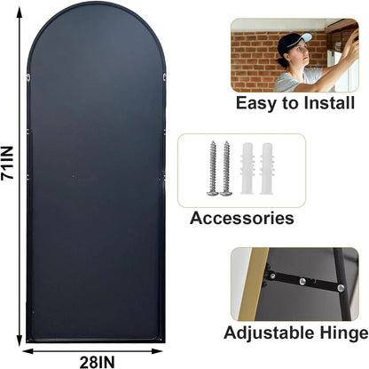 26" x 71" Mirror - Aluminum Alloy Frame Full Body Mirror.