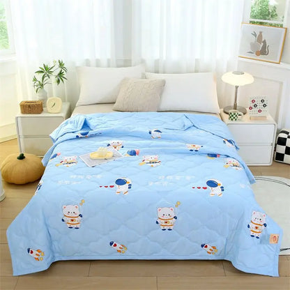 Washed Cotton Summer Quilt - Skin-Friendly Brushed Summer Cool Quilt