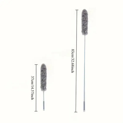 47" Extendable Microfiber Duster Pole - Bendable Stainless Steel Brush Washable Microfiber