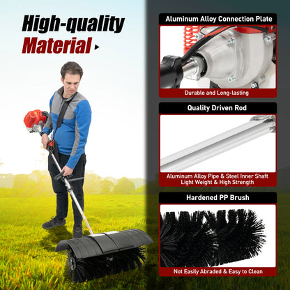 Gas Power Walk Behind Sweeper, Hand-hold Snow Sweeper