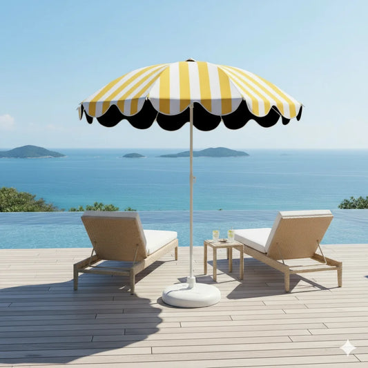 Adjustable Height UPF50+ UV Protection Beach Sun Umbrella (Base Not Included)