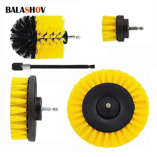 Electric Drill-Brush Kit Power Scrubber Brush For Carpet Bathroom Surface Tub Furniture Shower Tile Tires Cleaning Tool