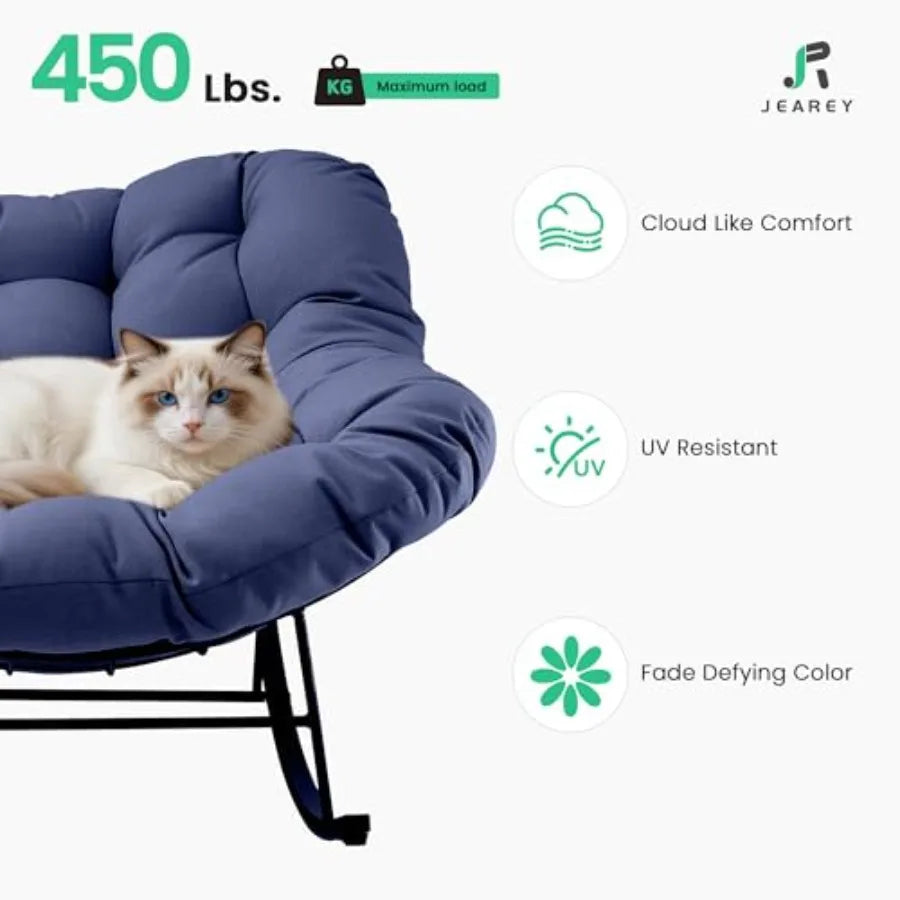 Oversized Rocker, Comfy Egg Chair for Bedroom