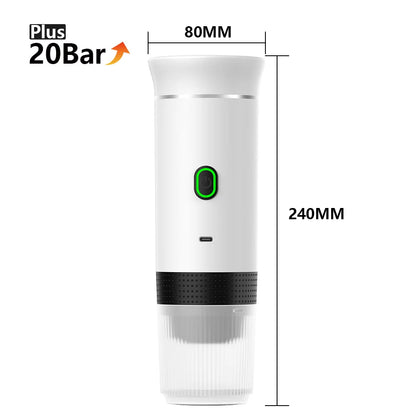 Wireless Electric Portable Espresso Coffee Machine for Home Camping Coffee Maker 3-in-1 Capsule Powder Travel Coffee Maker