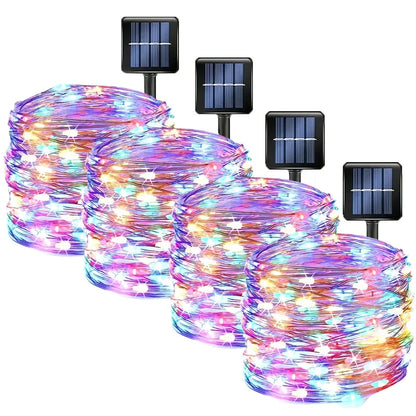 5Packs Solar Led Fairy Light Outdoor 8Modes Copper Wire Lights Waterproof