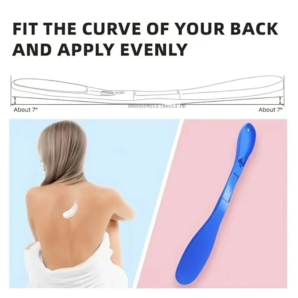 Foldable Back Bath Brush Long Handle Body Scrubber Easy Reach Back Shower